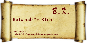 Beluzsár Kira névjegykártya